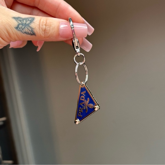 Authentic Navy Blue Prada Repurposed Keychain - Picture 3 of 6